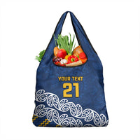 New Zealand Rugby Pacific Custom Grocery Bag Kahupeka Maori Kowhaiwhai Pattern