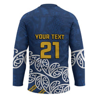 New Zealand Rugby Pacific Custom Hockey Jersey Kahupeka Maori Kowhaiwhai Pattern LT9 - Polynesian Pride