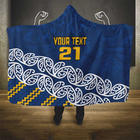 New Zealand Rugby Pacific Custom Hooded Blanket Kahupeka Maori Kowhaiwhai Pattern