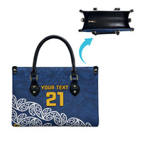 New Zealand Rugby Pacific Custom Leather Bag Kahupeka Maori Kowhaiwhai Pattern - Polynesian Pride