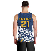 New Zealand Rugby Pacific Custom Men Tank Top Kahupeka Maori Kowhaiwhai Pattern