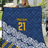 New Zealand Rugby Pacific Custom Quilt Kahupeka Maori Kowhaiwhai Pattern