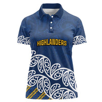 New Zealand Rugby Pacific Custom Women Polo Shirt Kahupeka Maori Kowhaiwhai Pattern