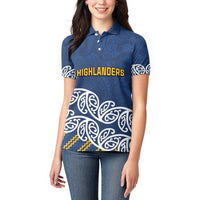 New Zealand Rugby Pacific Custom Women Polo Shirt Kahupeka Maori Kowhaiwhai Pattern