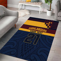 New Zealand Rugby Pacific Custom Area Rug Kahupeka Retro 2025 Taniko Motif