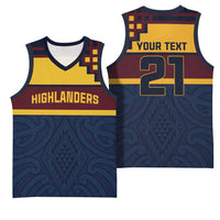 New Zealand Rugby Pacific Custom Basketball Jersey Kahupeka Retro 2025 Taniko Motif - Polynesian Pride