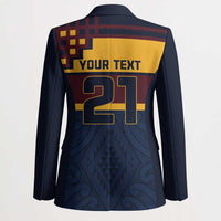 New Zealand Rugby Pacific Custom Blazer Kahupeka Retro 2025 Taniko Motif - Polynesian Pride