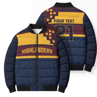 New Zealand Rugby Pacific Custom Bomber Puffer Jacket Kahupeka Retro 2025 Taniko Motif LT9 - Polynesian Pride