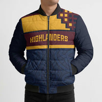 New Zealand Rugby Pacific Custom Bomber Puffer Jacket Kahupeka Retro 2025 Taniko Motif LT9 - Polynesian Pride