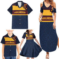 New Zealand Rugby Pacific Custom Family Matching Summer Maxi Dress and Hawaiian Shirt Kahupeka Retro 2025 Taniko Motif