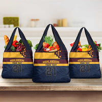 New Zealand Rugby Pacific Custom Grocery Bag Kahupeka Retro 2025 Taniko Motif