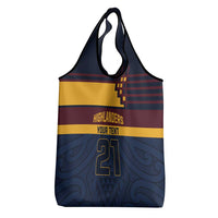 New Zealand Rugby Pacific Custom Grocery Bag Kahupeka Retro 2025 Taniko Motif