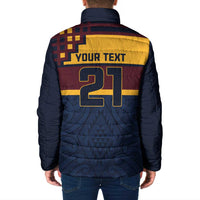 New Zealand Rugby Pacific Custom Padded Jacket Kahupeka Retro 2025 Taniko Motif LT9 - Polynesian Pride