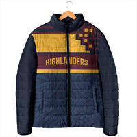 New Zealand Rugby Pacific Custom Padded Jacket Kahupeka Retro 2025 Taniko Motif LT9 - Polynesian Pride
