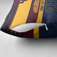 New Zealand Rugby Pacific Custom Pillow Cover Kahupeka Retro 2025 Taniko Motif - Polynesian Pride