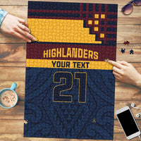 New Zealand Rugby Pacific Custom Puzzle Kahupeka Retro 2025 Taniko Motif LT9 Blue - Polynesian Pride