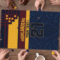 New Zealand Rugby Pacific Custom Puzzle Kahupeka Retro 2025 Taniko Motif LT9 - Polynesian Pride