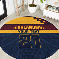 New Zealand Rugby Pacific Custom Round Carpet Kahupeka Retro 2025 Taniko Motif