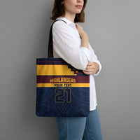 New Zealand Rugby Pacific Custom Tote Bag Kahupeka Retro 2025 Taniko Motif - Polynesian Pride