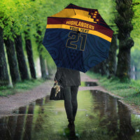 New Zealand Rugby Pacific Custom Umbrella Kahupeka Retro 2025 Taniko Motif LT9 - Polynesian Pride