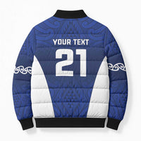 New Zealand Rugby Pacific Custom Bomber Puffer Jacket Kahurangi Auckland All Blue LT9 - Polynesian Pride