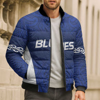 New Zealand Rugby Pacific Custom Bomber Puffer Jacket Kahurangi Auckland All Blue LT9 - Polynesian Pride