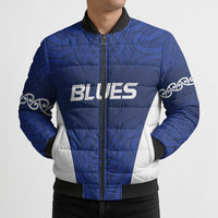 New Zealand Rugby Pacific Custom Bomber Puffer Jacket Kahurangi Auckland All Blue LT9 - Polynesian Pride