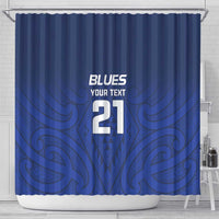 New Zealand Rugby Pacific Custom Shower Curtain Kahurangi Auckland All Blue