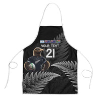 New Zealand Rugby Custom Apron Glory Be To Black Silver-fern LT9 Black - Polynesian Pride