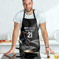 New Zealand Rugby Custom Apron Glory Be To Black Silver-fern LT9 - Polynesian Pride