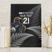 New Zealand Rugby Custom Canvas Wall Art Glory Be To Black Silver-fern LT9 Without Frame Black - Polynesian Pride