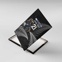 New Zealand Rugby Custom Canvas Wall Art Glory Be To Black Silver-fern LT9 With Frame Black - Polynesian Pride