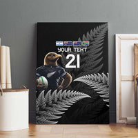 New Zealand Rugby Custom Canvas Wall Art Glory Be To Black Silver-fern LT9 - Polynesian Pride