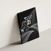 New Zealand Rugby Custom Canvas Wall Art Glory Be To Black Silver-fern LT9 - Polynesian Pride