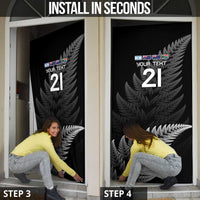 New Zealand Rugby Custom Door Cover Glory Be To Black Silver-fern - Polynesian Pride