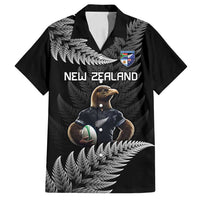 New Zealand Rugby Custom Family Matching Summer Maxi Dress and Hawaiian Shirt Glory Be To Black Silver-fern - Polynesian Pride