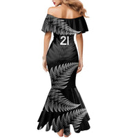 New Zealand Rugby Custom Mermaid Dress Glory Be To Black Silver-fern - Polynesian Pride