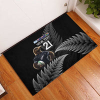 New Zealand Rugby Custom Rubber Doormat Glory Be To Black Silver-fern LT9 - Polynesian Pride