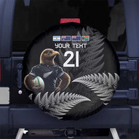 New Zealand Rugby Custom Spare Tire Cover Glory Be To Black Silver-fern - Polynesian Pride