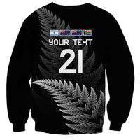 New Zealand Rugby Custom Sweatshirt Glory Be To Black Silver-fern LT9 - Polynesian Pride