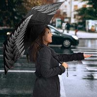 New Zealand Rugby Custom Umbrella Glory Be To Black Silver-fern LT9 - Polynesian Pride