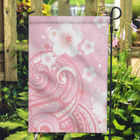 Japan Sakura Floral with Polynesian Vibe Garden Flag LT9 Garden Flag Pink - Polynesian Pride