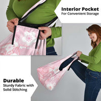 Japan Sakura Floral with Polynesian Vibe Grocery Bag