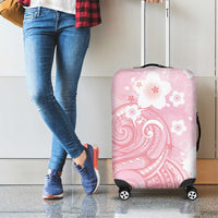 Japan Sakura Floral with Polynesian Vibe Luggage Cover LT9 - Polynesian Pride