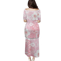 Japan Sakura Floral with Polynesian Vibe Puletasi