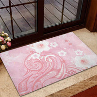 Japan Sakura Floral with Polynesian Vibe Rubber Doormat LT9 - Polynesian Pride