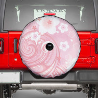 Japan Sakura Floral with Polynesian Vibe Spare Tire Cover LT9 - Polynesian Pride