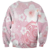 Japan Sakura Floral with Polynesian Vibe Sweatshirt