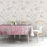 Japan Sakura Floral with Polynesian Vibe Tablecloth LT9 - Polynesian Pride