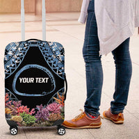 Personalised Nukuoro Micronesia Atoll Luggage Cover with Pacific Coral Reef LT9 Blue - Polynesian Pride